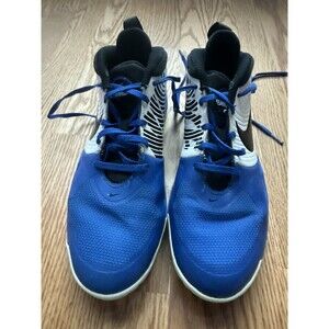 Nike Team Hustle D9 Basketball Sneakers Gym Shoes Youth Size 7Y Royal Blue White